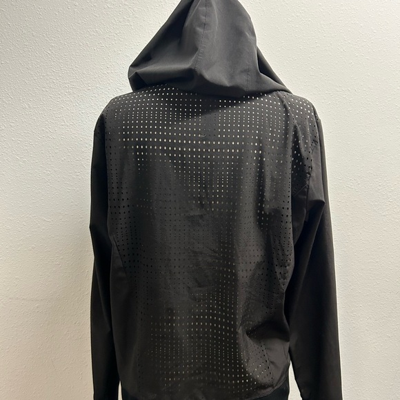 RBX Black Utility Jacket with Hood and Textured Design - Picture 3 of 5